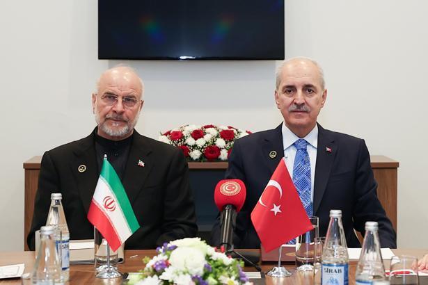 TBMM Başkanı Kurtulmuş, İran İslami Danışma Meclisi Başkanı Ghalibaf ile görüştü